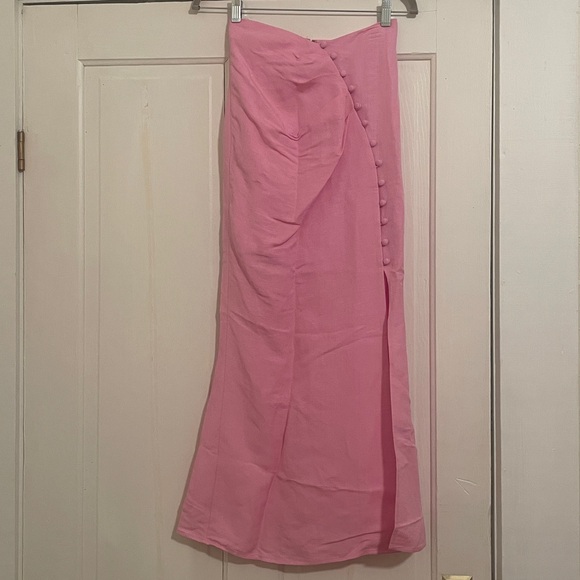 New Significant Other Camilla Linen Blend Midi Skirt size 2 - Picture 5 of 13